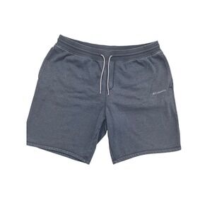 Columbia Mens XXL Fleece Sweat Shorts Navy Blue Heathered Drawstring Athletic